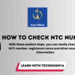 Check NTC number and registered name